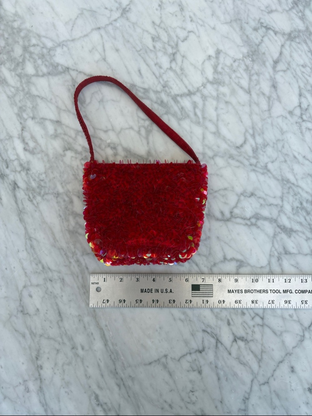 Red Sequin Mini Purse